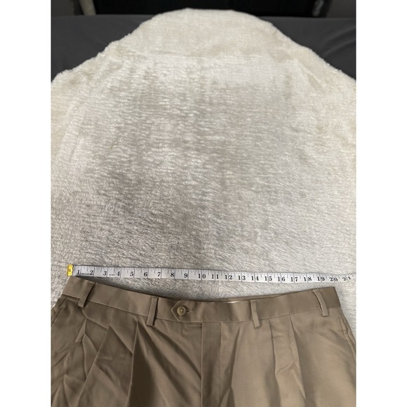 Lauren Ralph Lauren Men's Beige Cuffed Straight Wool Cashmere Pants 120s‎ 40x30 - Picture 5 of 6